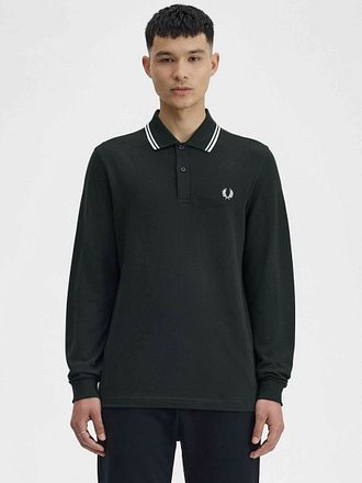 Fred Perry Langærmet Polo Mørkegrøn T50