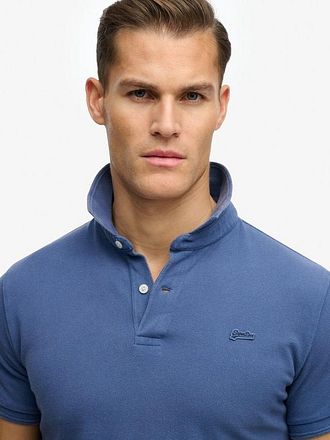Superdry Pikétröja Klassisk Bay Blå