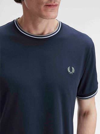 Fred Perry Twin Tipped T-shirt Marinblå Z47