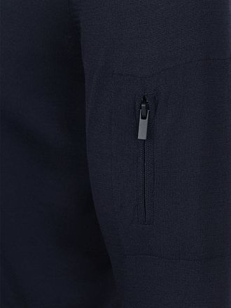 Suitable Tröja Cooldry Stickad Polokrage Marinblå