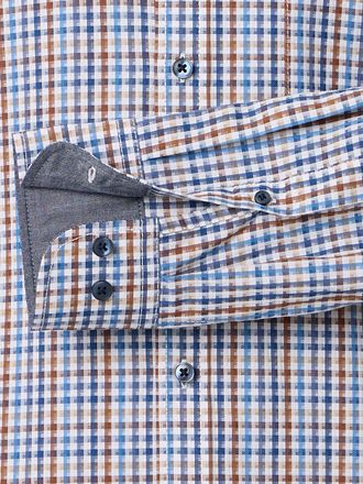 CASAMODA Casual Shirt Faux Checks Blue