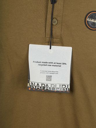 Napapijri E-Badge Polo Shirt Olive Green