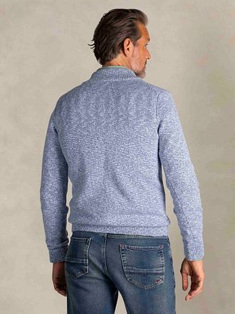 NZA Half Zip Tröja Thames Milton Slub Blå