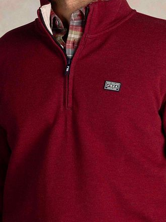 NZA Half Zip-tröja Samuel Körsbärsröd