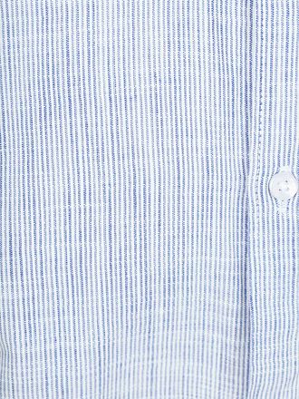 Suitable Cotton Slub Koszula Paski Blue