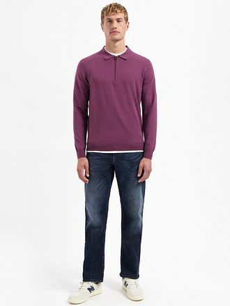 No Excess Polo Zip-genser Mørk vin