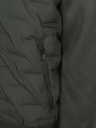 No Excess Jacke Knitted Sleeve Dunkelgrün