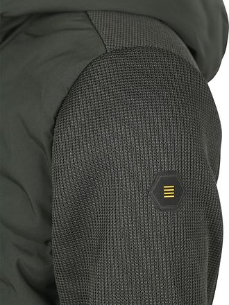 No Excess Jakke Knitted Sleeve Mørkegrøn