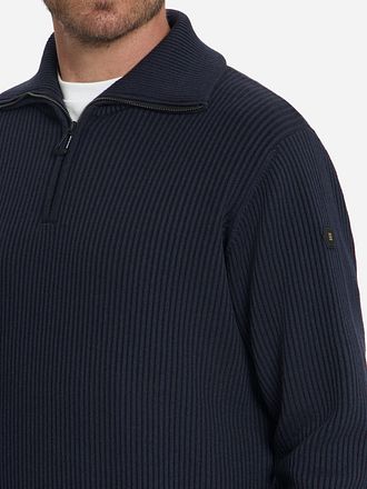 No Excess Maglione Half Zip Costine Navy