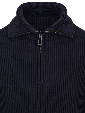 No Excess Maglione Half Zip Costine Navy