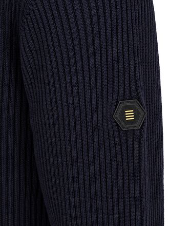 No Excess Maglione Half Zip Costine Navy