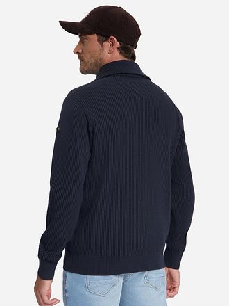 No Excess Maglione Half Zip Costine Navy