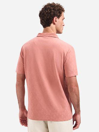 No Excess Jacquard Poloshirt Riva Coral