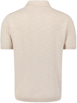 No Excess Polo Demi-Zip Écru