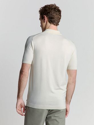 No Excess Poloskjorte med Halv Glidelås Off-white