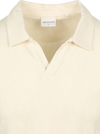 No Excess Poloskjorte Terry Jacquard Ecru
