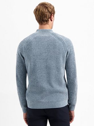 No Excess Pull Demi-Zip Chenille Bleu