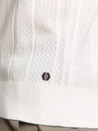 No Excess Strikket Polo Off-white