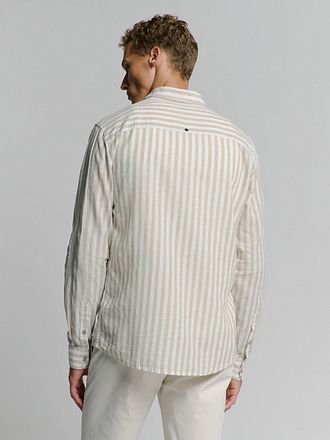 No Excess Stripet Skjorte Beige