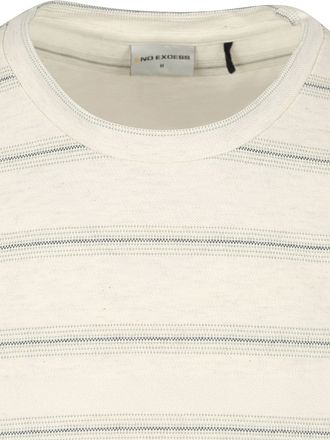 No Excess T-skjorte Jacquard Striper Ecru