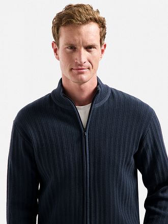 No Excess Strickjacke Knitted Struktur Navy