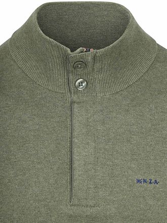 NZA Half Zip Sweater Akar Melange Army