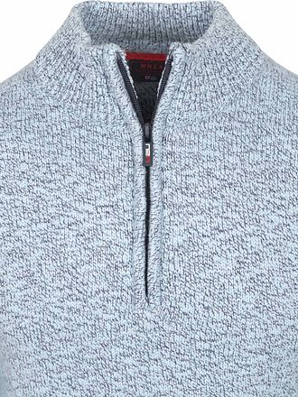 NZA Half Zip Tröja Thames Milton Slub Blå