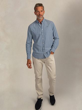NZA Hemd BD Barn Twill Blau