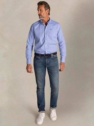 NZA Shirt Tuki Jacquard Print Blue
