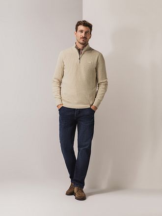State Of Art Halvzip Genser Beige