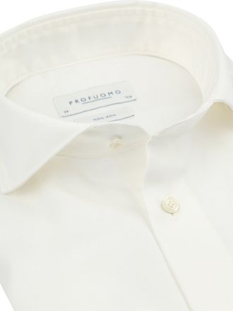 Profuomo Twill Overhemd Off White