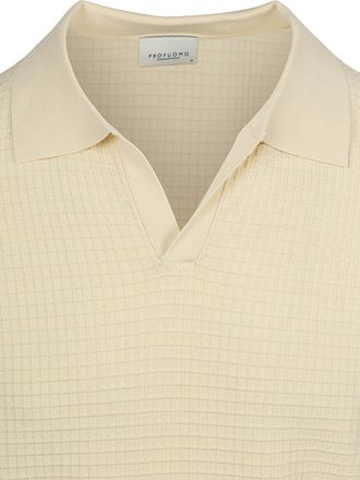 Profuomo Polo Shirt Riva Structure Ecru