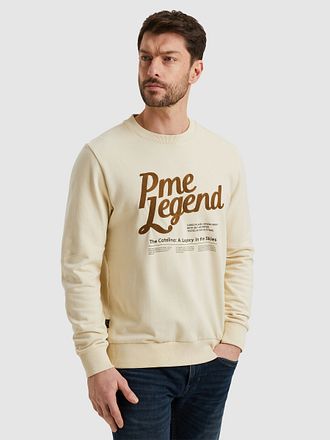 PME Legend Sweater Logo Bone White