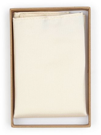 Suitable Silk Pocket Square Ecru