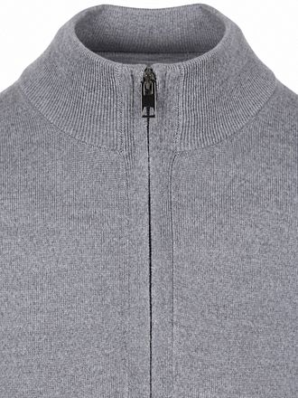 Olymp Half Zip Tröja Ull Grå