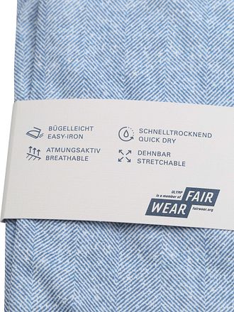 OLYMP Hemd Level 5 24/Seven Herringbone Blau