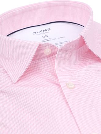 OLYMP Hemd Level 5 24/Seven Pied De Poule Rosa