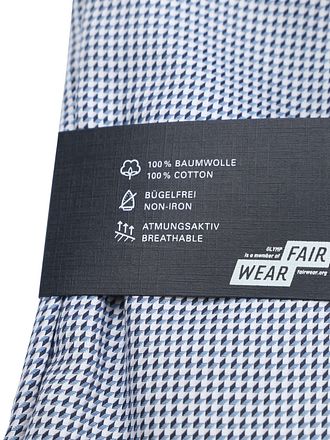 Olymp Luxor Shirt Print Structura Blue