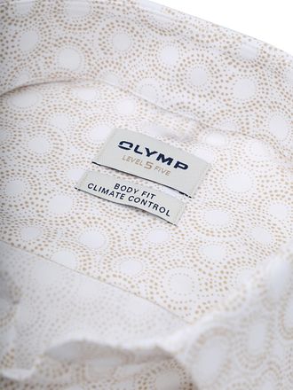 OLYMP Shirt Level 5 Print Beige