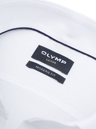 OLYMP Luxor Skjorte Diamond Twill Hvit