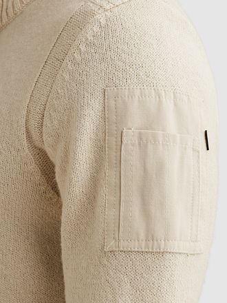 PME Legend Half Zip Trui Ecru