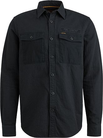PME Legend Overshirt Quilt Poplin Marineblå
