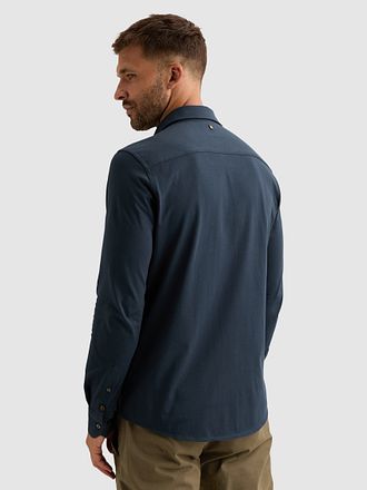 PME Legend Satin Jersey Skjorte Marineblå