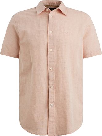 PME Legend Short Sleeve Shirt Cotton Linen Pink