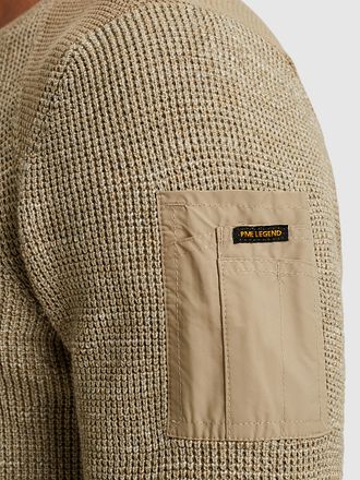 PME Legend Strikkegenser Melange Beige