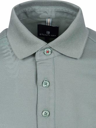 Polo State of Art Piqué Feuilles Jade