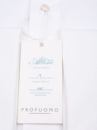 Profuomo Chemise Cut Away Manchette Double Off White
