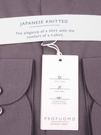 Profuomo Chemise Japanese Knitted Mauve