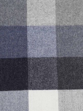Profuomo Halsduk i Ull Rutig Blå Grå Beige