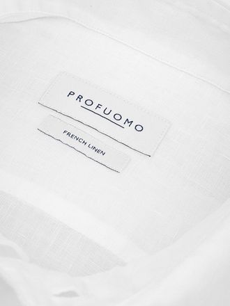 Profuomo Hemd Leinen Weiß